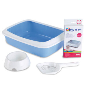 Savic kassipoja liivakast+tarvikud starter 42x31x12,5 sinine #