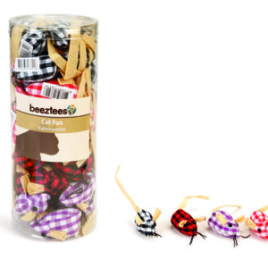 Beeztees kassi mänguasi hiir ruuduline 4cm n1