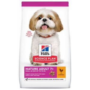 Hills koera täissööt small&mini mature 7+ kana 1,5kg