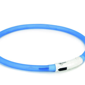 Beeztees kaelarihm dogini led+usb sinine