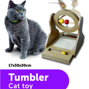 Flamingo kassi kraapimisalus mänguasjaga tumbler 17x20x30  #