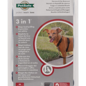 Petsafe 3in1™ traksid ja auto turvarihm xs must #