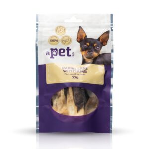 Apeti koera maius väike tõug lambalihaga küülikukõrvad 55g