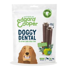 Edgard cooper koera maius dental keskm tõug õun/eukalüpt 160g n7