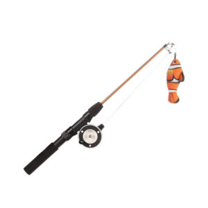 Flamingo kassi mänguasi rodney klounkala õngega oranz