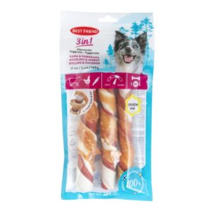 Bf koera maius 3in1 keeruga närimisrull kana/porgand 17cm 16