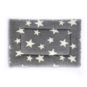 Vetbed sherpa fliisist matt 76x53cm hall tähtedega