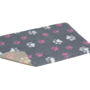 Vetbed duo paws libisemisvastane 100x75cm hall valge ja roosa käpamus