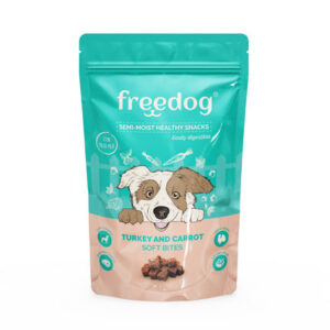 Freedog koera maius semi-moist kalkun/porgand 100g