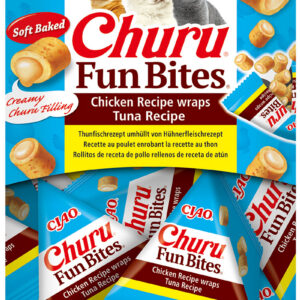 Churu FUN BITES Chicken Recipe wraps Tuna kassimaius 8 x 12g