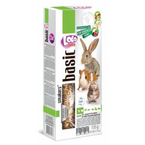 LoLo Pets Smakers 3in1 maiusepulgad närilistele pähklite, metsmarjade ja popcorniga 3tk 135g