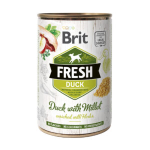 Brit Fresh Duck with Millet konserv koertele 400g