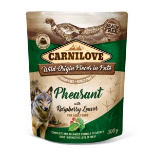 Carnilove Pouch Pate Pheasant with Raspberry Leaves einekotike koertele 300g