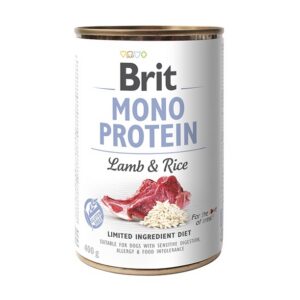 Brit Mono Protein Lamb & Rice konserv koertele 400g