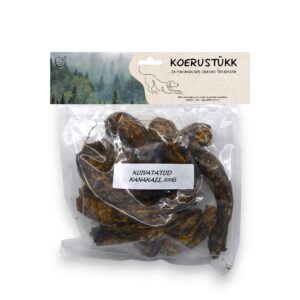 Koerustükk kuivatatud kanakael koerale 200g