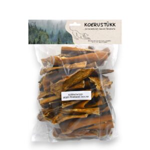 Koerustükk kuivatatud veise peanahk 15cm koerale 1kg